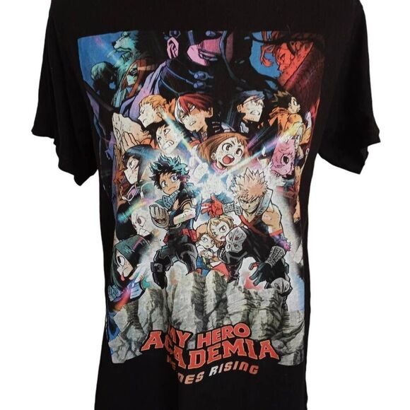 FUTURAMA MY HERO ACADEMIA BLACK T-SHIRT SZ.M EUC - Picture 2 of 5